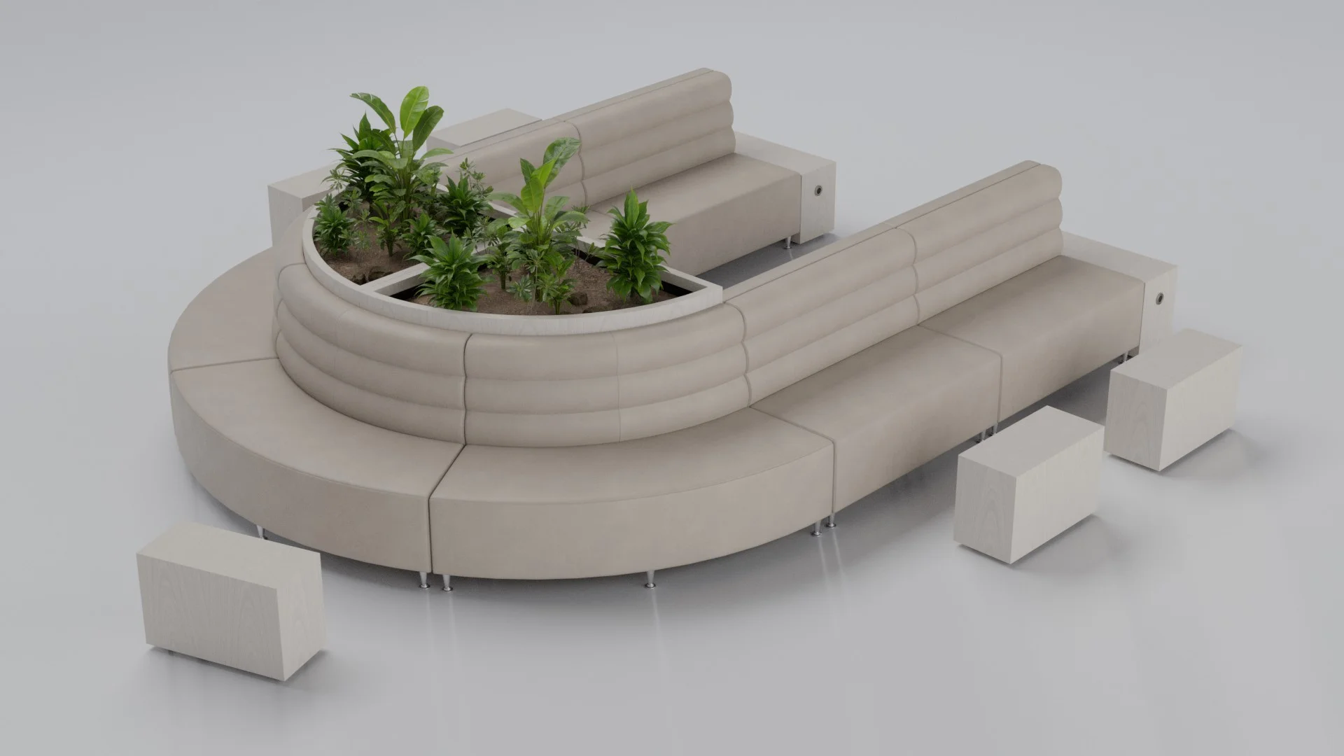 Commercial modular seating from the A4 101 collection by Cria Furniture